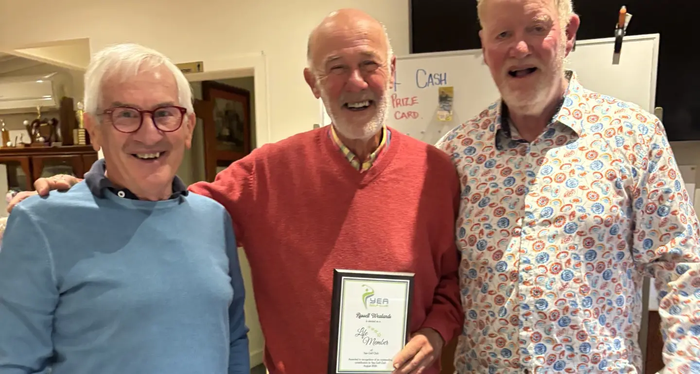 Three new life memberships celebrated at Yea Golf Club