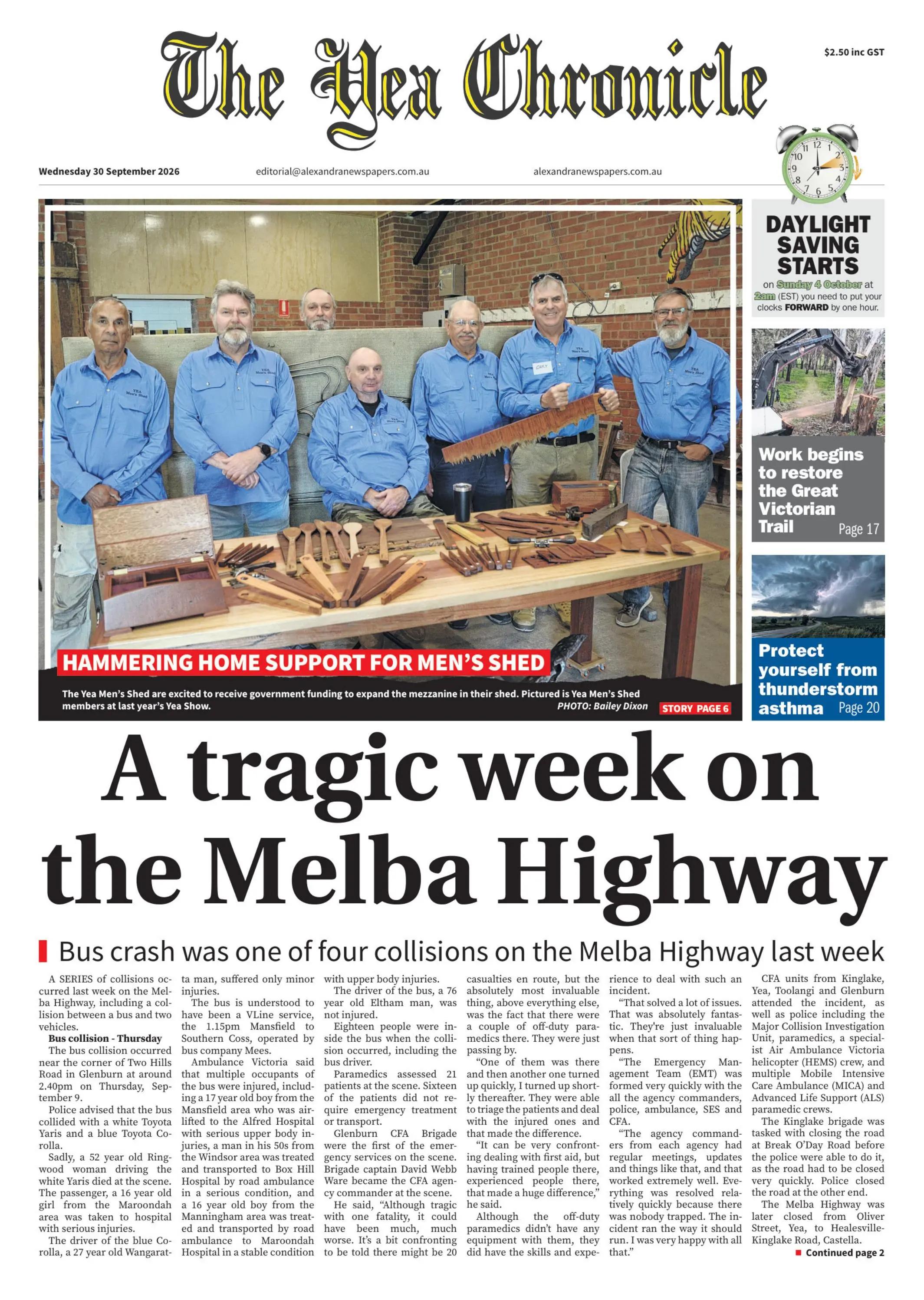 The Yea Chronicle, Wednesday, 30 September, 2026