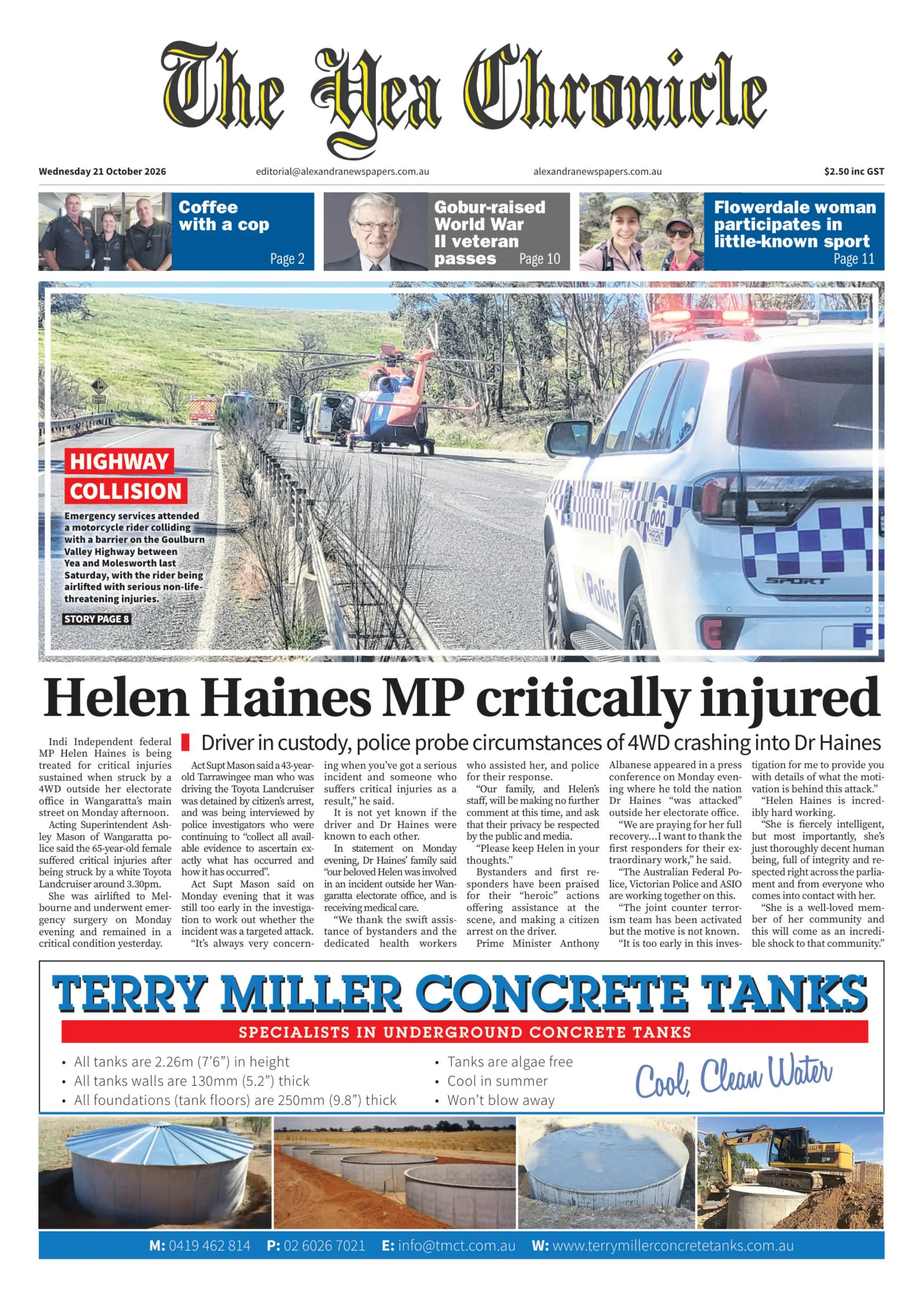 Yea Chronicle, Wednesday, 21 October, 2026