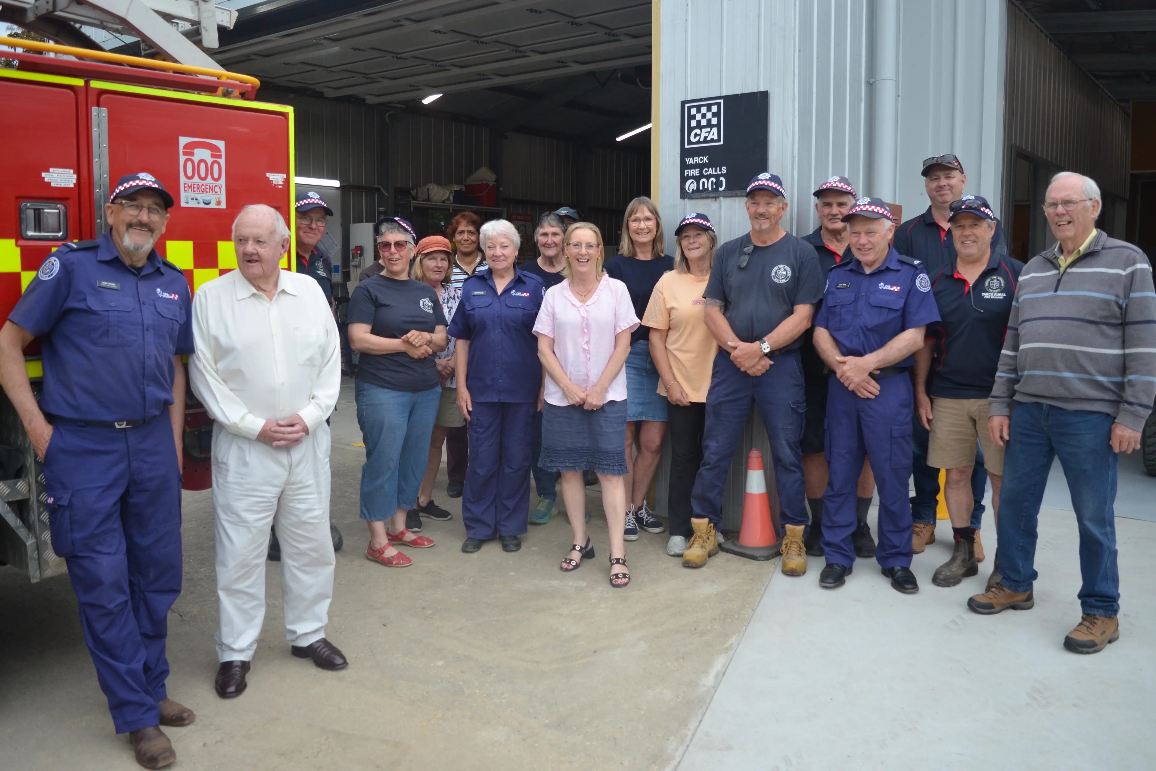 <p>ELECTION COMMITMENT: Member for Eildon Cindy McLeish has committed to a new station for Yarck CFA if the Liberals are elected in the November state election. Pictured is Cindy McLeish (middle) alongside members and volunteers from the Yarck CFA brigade. PHOTO: Bailey Dixon</p>\\n