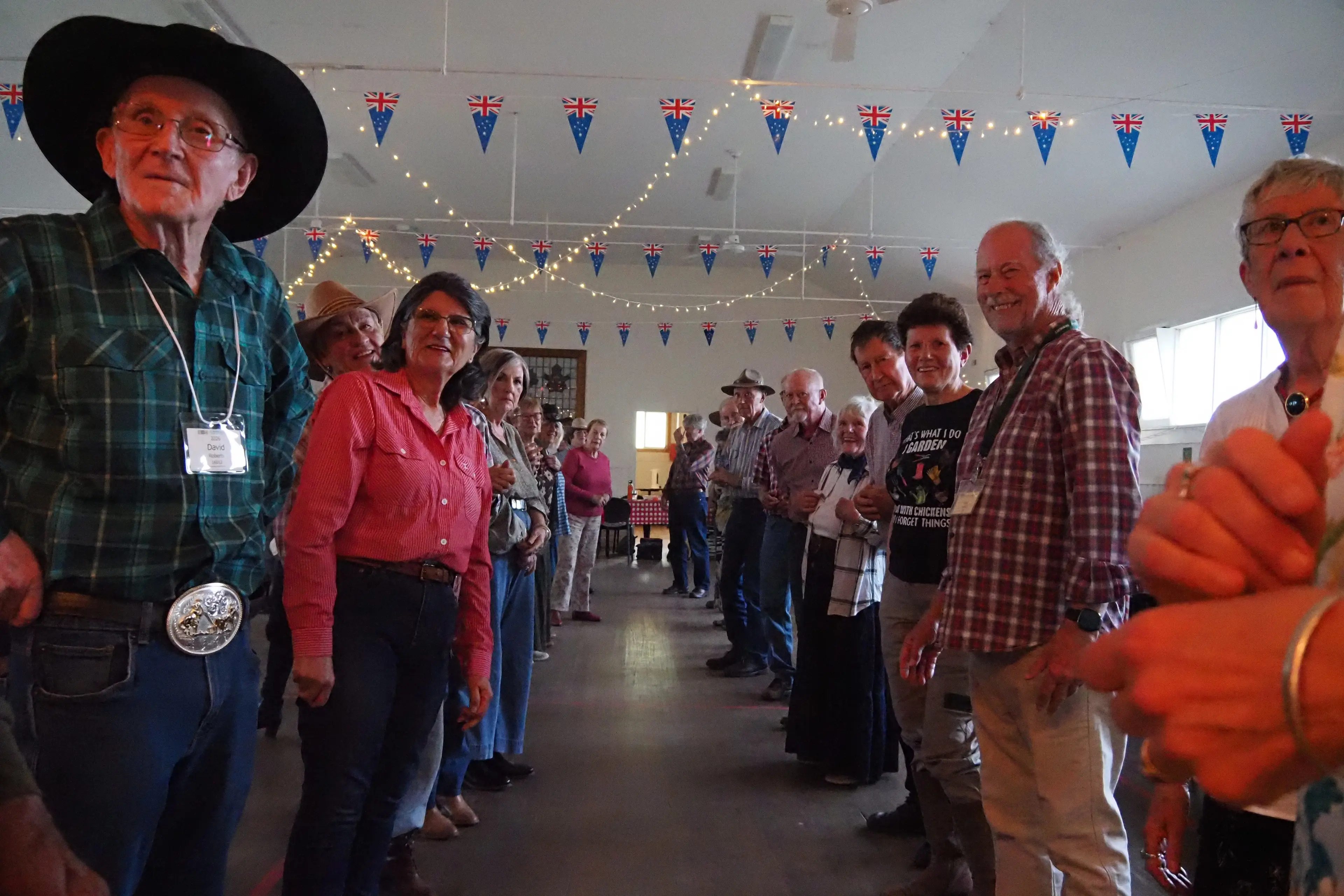 <p>COORDINATED STEPS: The dancers all in formation, ready for the next line dance.  PHOTO: Anne Richey</p>\\n